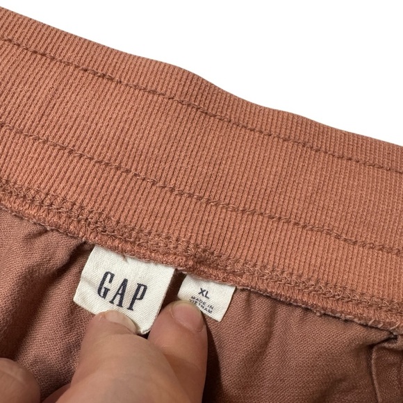 GAP Rib Jogger in Rust womens XL elastic drawstring waist comfy Athleisure crop - Picture 4 of 11
